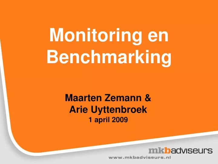 monitoring en benchmarking
