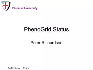 PhenoGrid Status