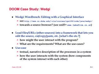 DOOM Case Study: Wedgi