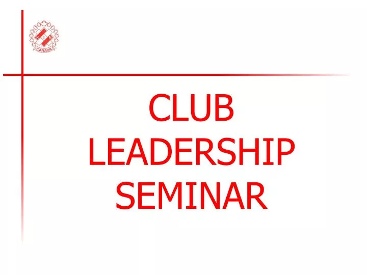 club leadership seminar