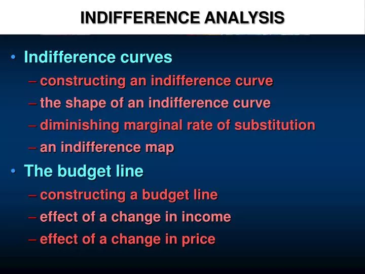 indifference analysis