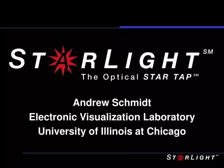 andrew schmidt electronic visualization laboratory university of illinois at chicago