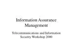 Information Assurance Management - slide 1