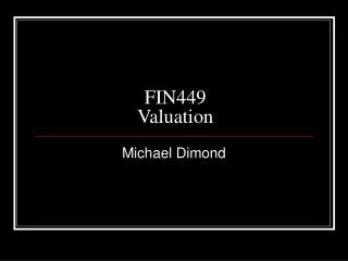 fin449 valuation