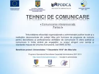 tehnici de comunicare comunicarea interpresonal partea i