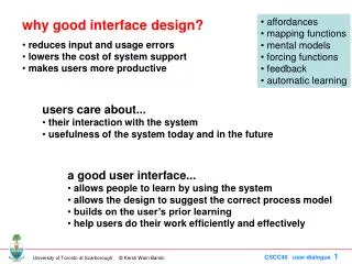 why good interface design?
