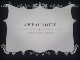 Appeal Notes