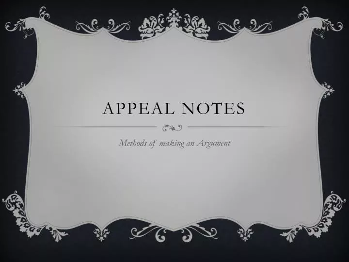 appeal notes