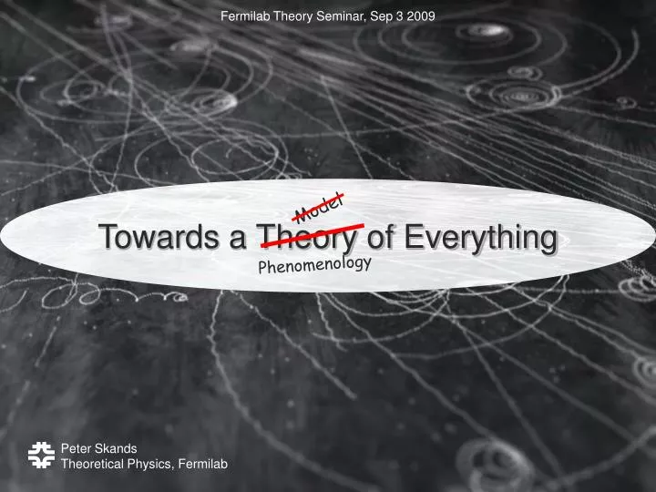 towards a theory of everything