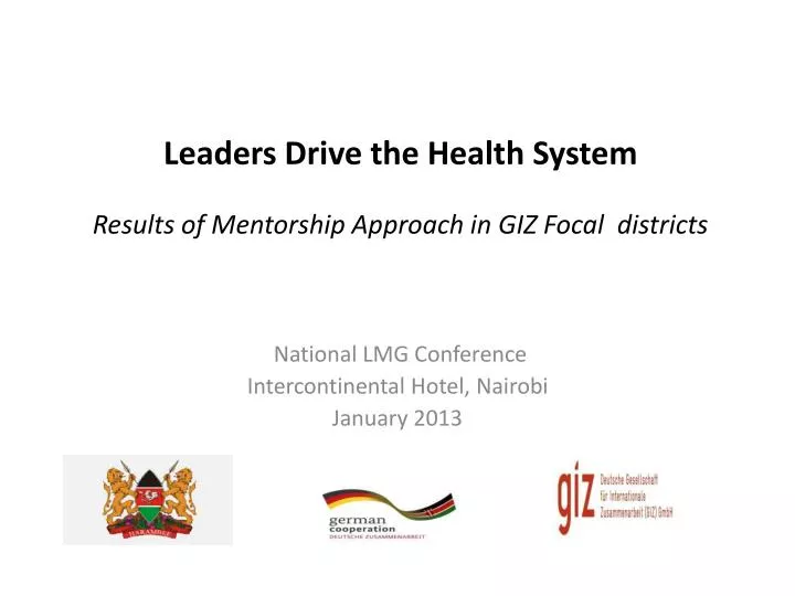 leaders drive the health system results of mentorship approach in giz focal districts
