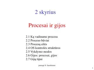 procesai ir gijos