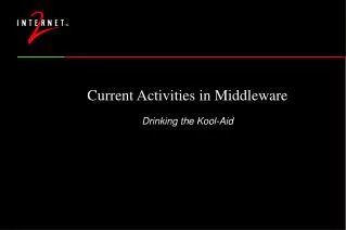 Current Activities in Middleware