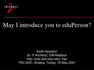 May I introduce you to eduPerson?