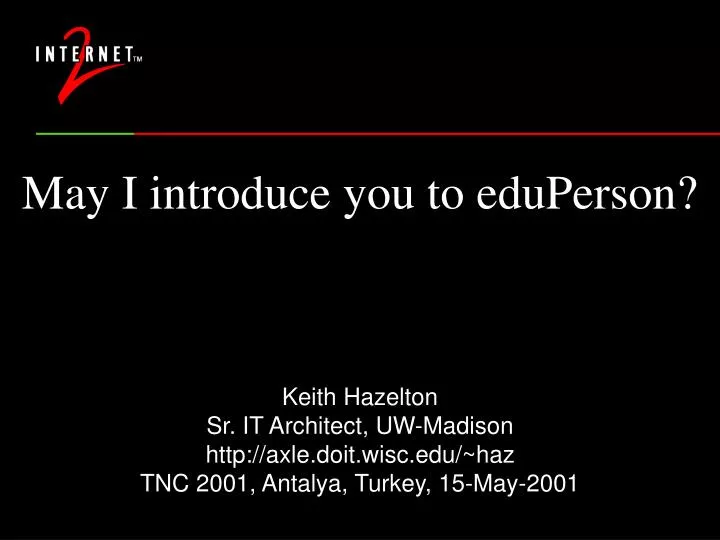 may i introduce you to eduperson