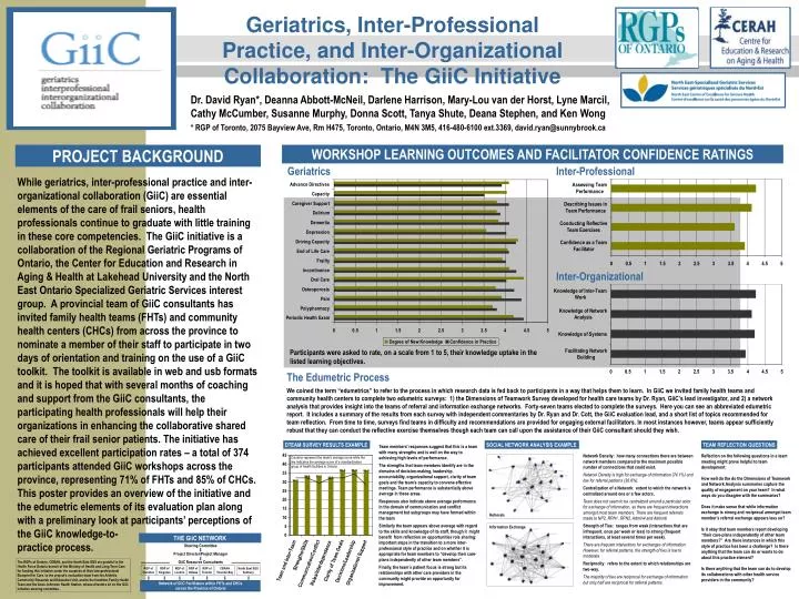 geriatrics inter professional practice and inter organizational collaboration the giic initiative