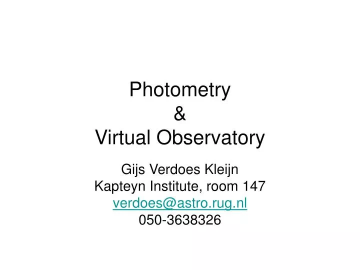 photometry virtual observatory