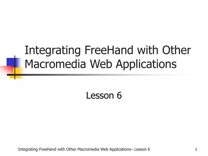integrating freehand with other macromedia web applications