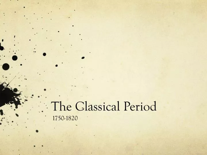 the classical period