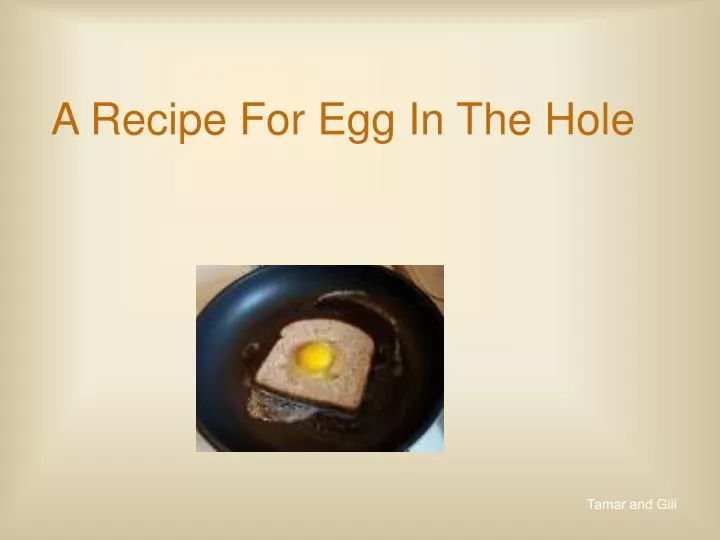 a recipe for egg in the hole