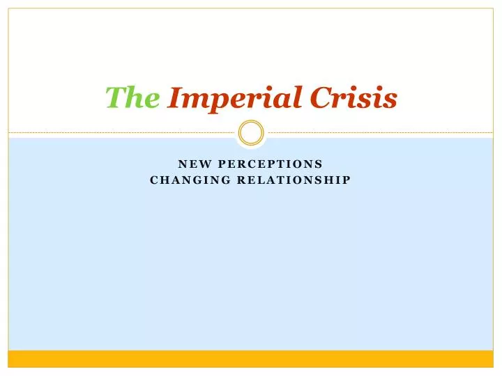the imperial crisis