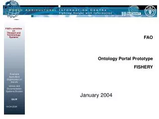 FAO Ontology Portal Prototype FISHERY