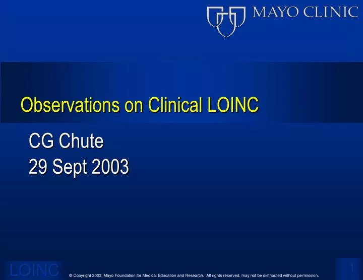 observations on clinical loinc
