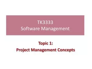 TK3333 Software Management