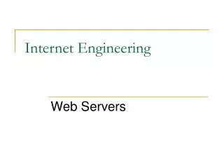 Internet Engineering