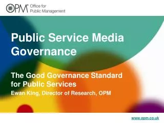 Public Service Media Governance