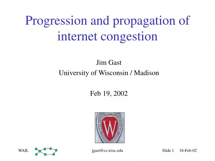 progression and propagation of internet congestion
