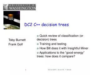 DC2 C++ decision trees