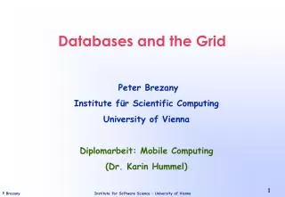 Databases and the Grid