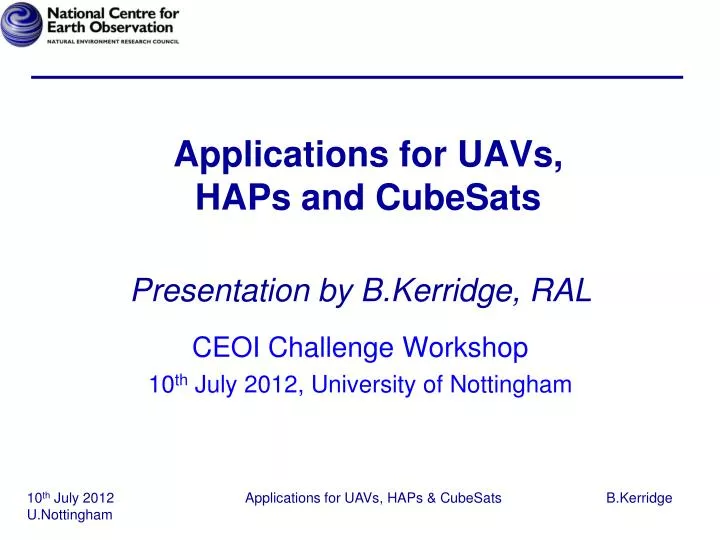 applications for uavs haps and cubesats