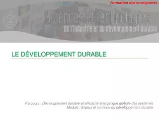le d veloppement durable