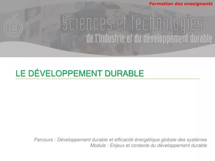 le d veloppement durable