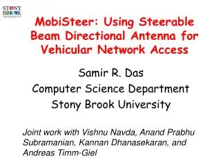 MobiSteer: Using Steerable Beam Directional Antenna for Vehicular Network Access