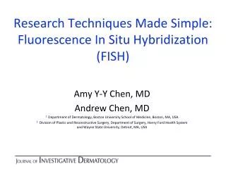 Research Techniques Made Simple: Fluorescence In Situ Hybridization (FISH)