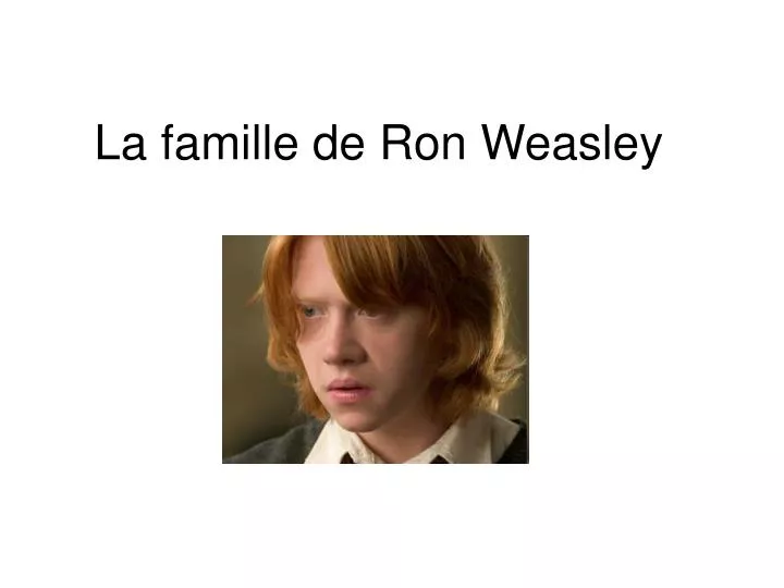 la famille de ron weasley