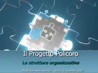 il progetto policoro