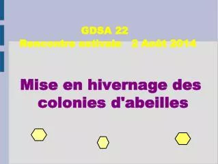 gdsa 22 rencontre estivale 2 ao t 2014