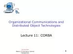 Organizational Communications and Distributed Object Technologies - slide 1