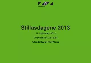 stillasdagene 2013