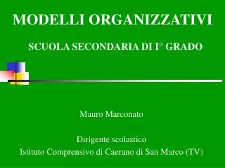 modelli organizzativi