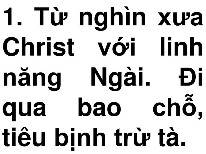 1 t ngh n x a christ v i linh n ng ng i i qua bao ch ti u b nh tr t