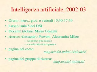 intelligenza artificiale 2002 03