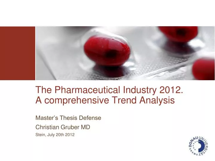 the pharmaceutical industry 2012 a comprehensive trend analysis