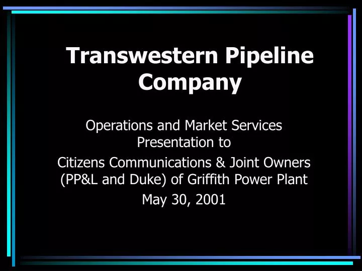 transwestern pipeline company