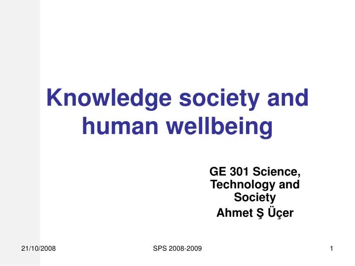 knowledge society and human wellbeing