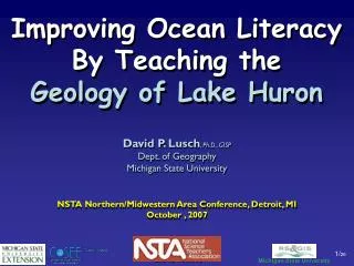 Improving Ocean Literacy By Teaching the Geology of Lake Huron