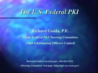 The U.S. Federal PKI